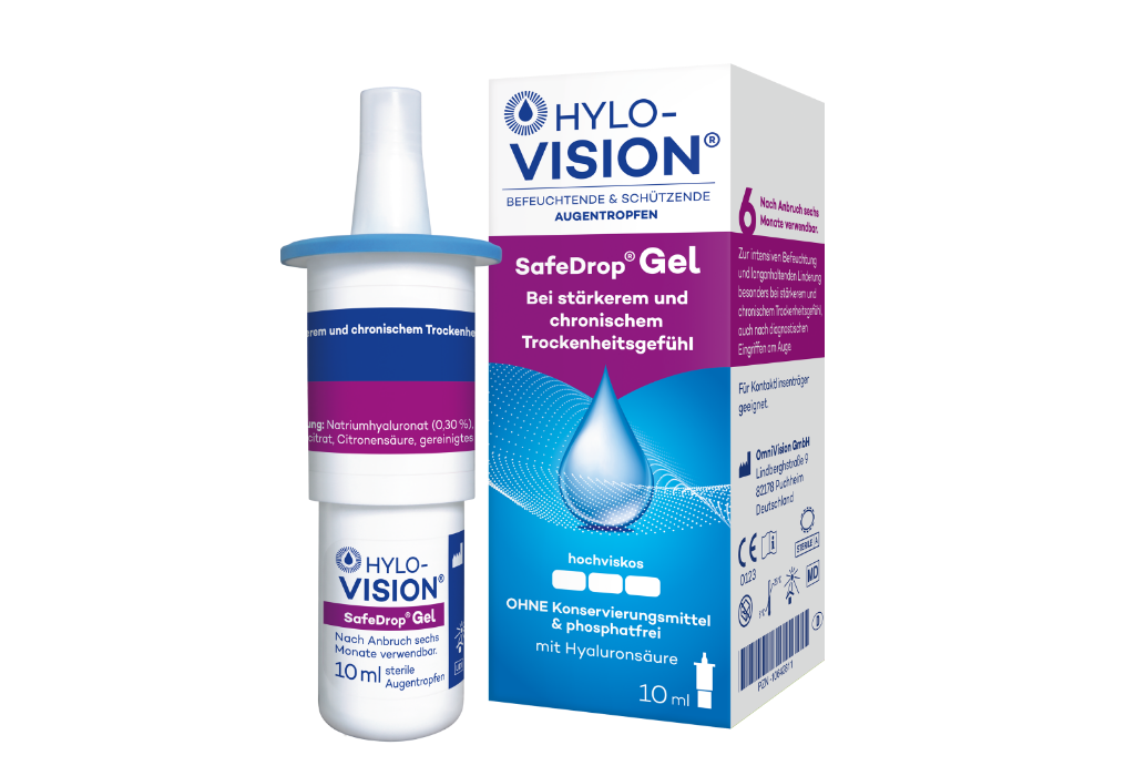 Packshot von HYLO-VISION® SafeDrop® Gel.