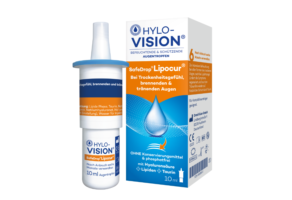 Packshot von HYLO-VISION® SafeDrop® Lipocur®.